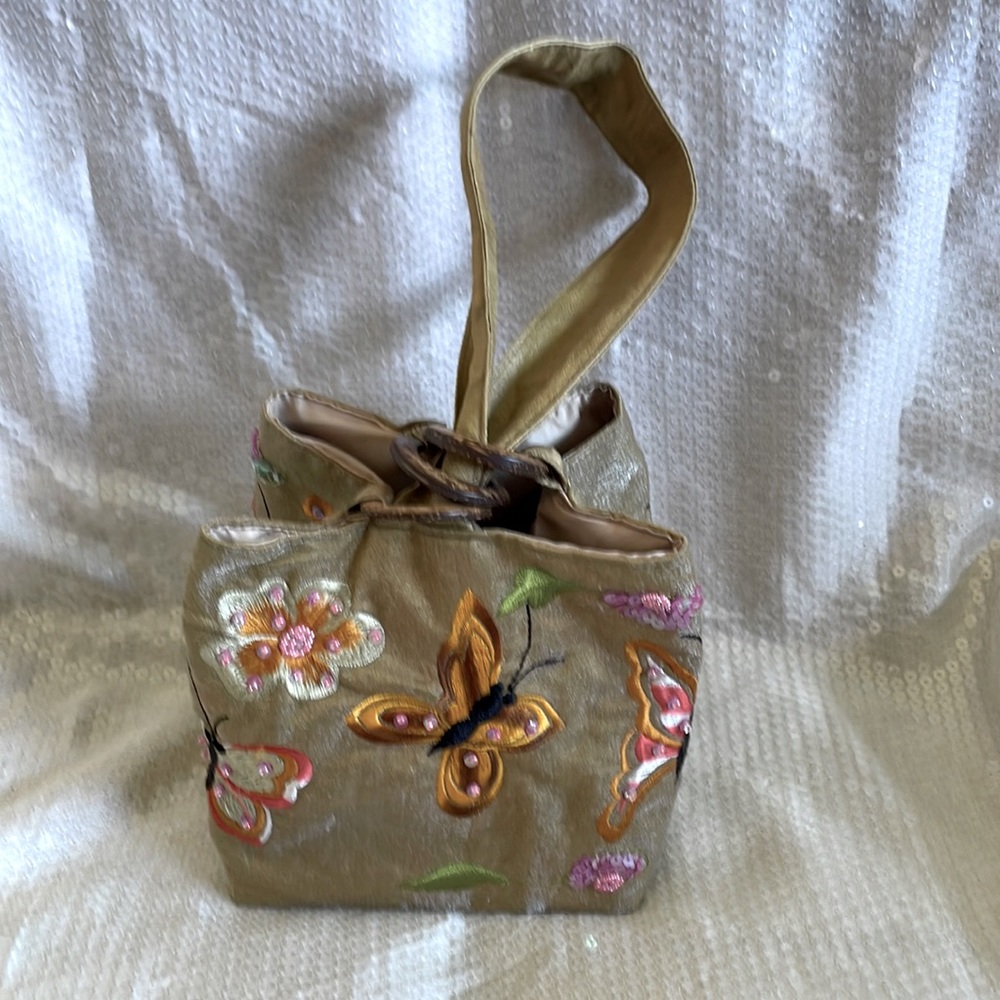 One of a Kind, hand crafted small wrist purse.